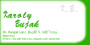 karoly bujak business card